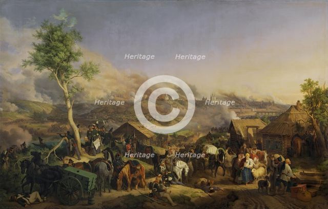 Battle of Smolensk on 5 (17) August 1812, 1846. Creator: Peter Heinrich Lambert von Hess.