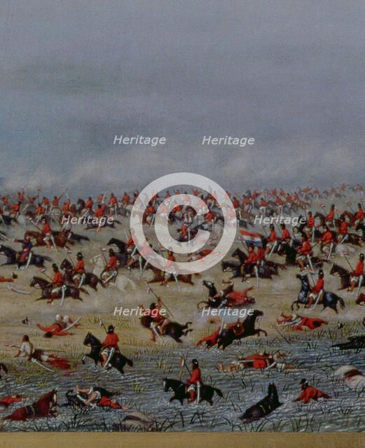 Battle of Tuyutí 1866. Detail of an oil on canvas.