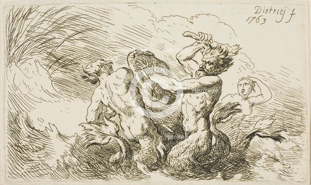 Battle of the Tritons, 1763. Creator: Christian Wilhelm Ernst Dietrich.