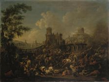 Battle of the Turks with the Poles, 1714. Creator: Arnold Frans Rubens