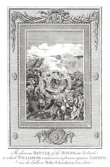 Battle of the Boyne, 1690 Artist: Unknown