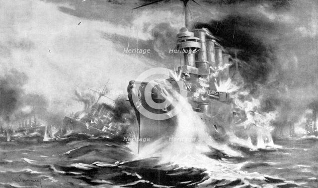 Battle of the Falkland Islands, 8 December 1914, (1915). Artist: Unknown