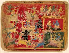 Battle of the Forces of Krishna and Bana, from a copy of the Dispersed Bhagavat Purana, c1520-30. Creator: Unknown