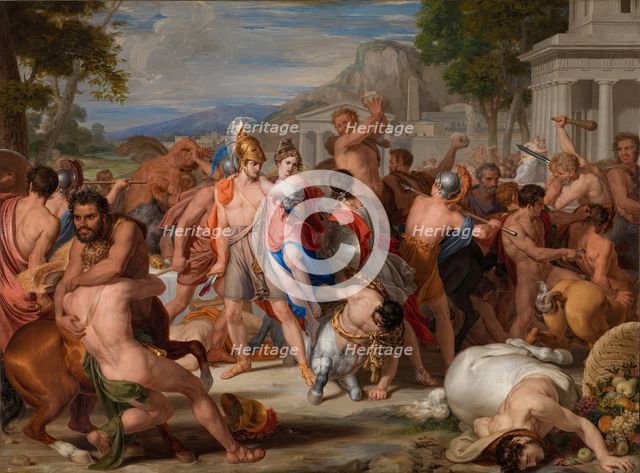 Battle of the Lapiths and Centaurs, 1835. Creator: Rafael Tegeo Díaz.