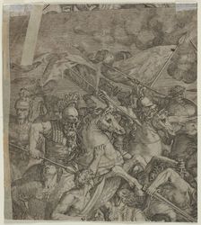 Battle of the Milvian Bridge (fragment) (verso), 1500s. Creator: Unknown