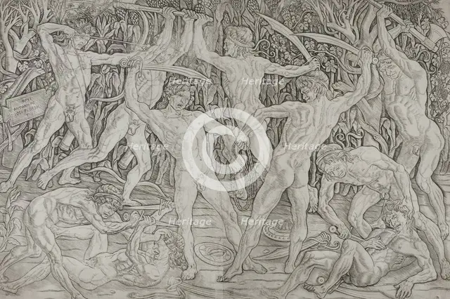 Battle of the Naked Men, 1489-95. Creator: Antonio del Pollaiuolo.
