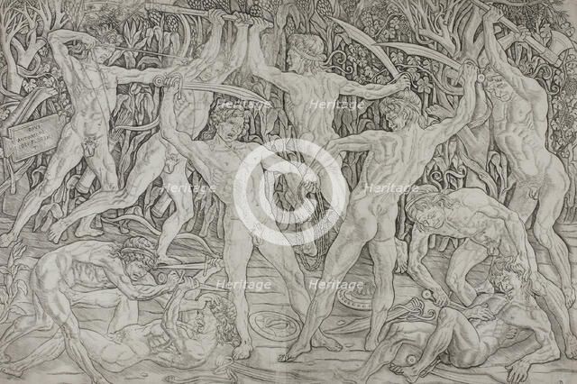 Battle of the Naked Men, 1489-95. Creator: Antonio del Pollaiuolo.