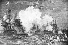 'Battle of the Nile, August 1, 1798, after J.P.de Loutherbourg, R.A.,1891. Creator: Philip James de Loutherbourg