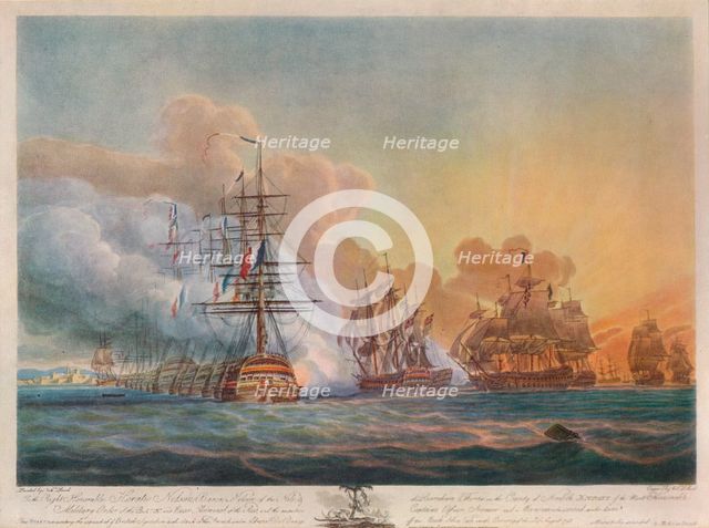 'Battle of the Nile', c1799. Artist: Nicholas Pocock.