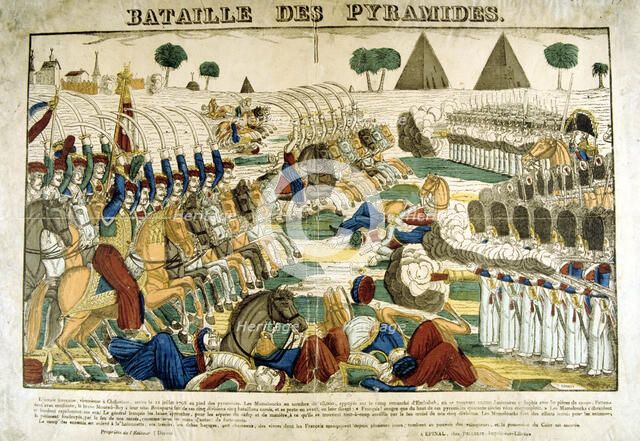'Battle of the Pyramids', 21 June, 1798, (c1835). Artist: Francois Georgin