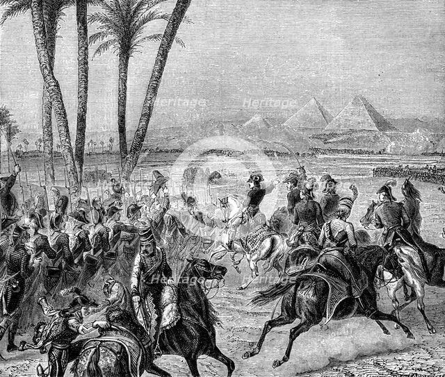Battle of the Pyramids, 21st July 1798 (1882-1884). Artist: Unknown