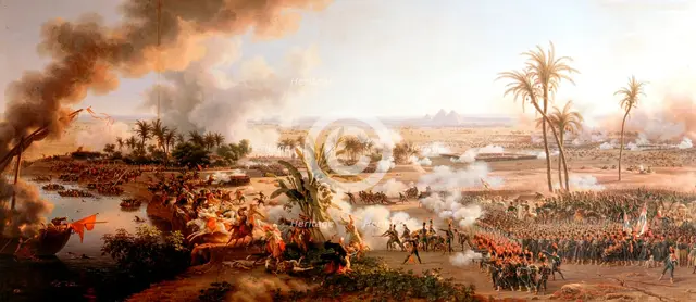 Battle of the Pyramids, Egypt, 21 July 1798. Artist: Louis Francois Lejeune