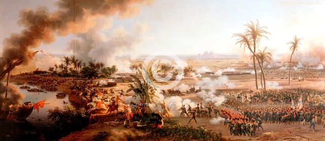 Battle of the Pyramids, Egypt, 21 July 1798. Artist: Louis Francois Lejeune