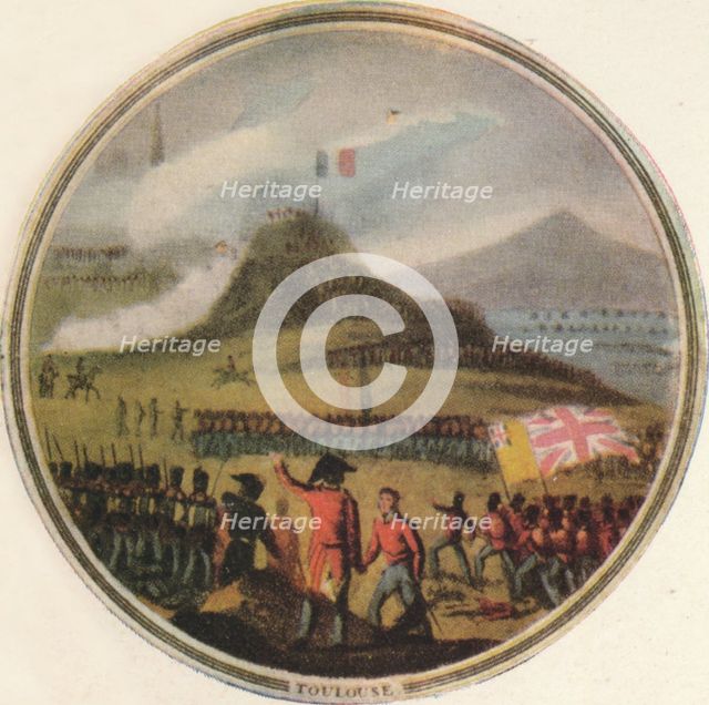 'Battle of Toulouse', 1815, (1910). Artist: Edward Orme.