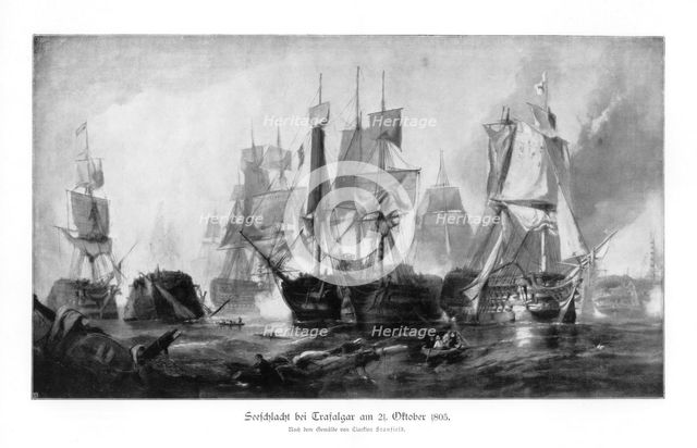 Battle of Trafalgar, 21 October 1805 (1900). Artist: Unknown
