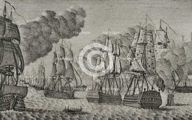 Battle of Trafalgar, October 21, 1805, (1851). Creator: Unknown.