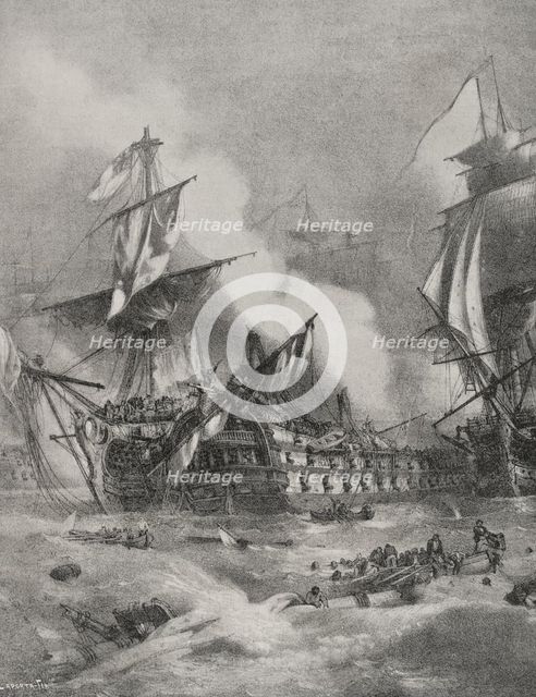 Battle of Trafalgar, October 21, 1805, (1898).  Creator: Unknown.