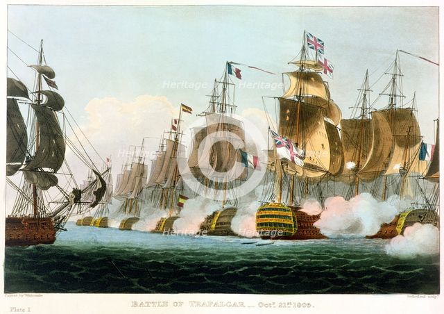 Battle of Trafalgar, October 21st 1805 (1816). Creator: Thomas Sutherland.