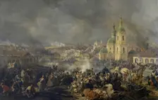 Battle of Viazma on 22 October (3 November) 1812, 1842. Creator: Peter Heinrich Lambert von Hess