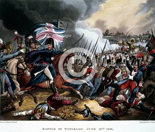 Battle of Waterloo, June 18th 1815, 1819. Creators: William Heath, Joseph Constantine Stadler.