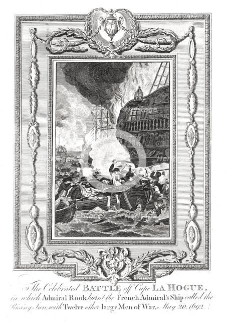 Battle off Cape LaHogue, 1692. Artist: Unknown