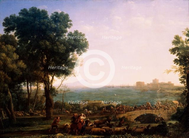 'Battle on the Bridge', (Battle between Emperors Maxentius and Constantine), 1655.  Artist: Claude Lorrain