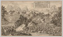 Battle at Heshi Kuluke: from Battle Scenes of the Quelling of Rebellions..., c. 1765-1774; poem date Creator: Jean Damascene Sallusti (Italian, d. 1781)