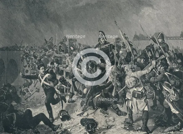'Battle at Znaim, July 11, 1809', (1896).  Artist: M Haider.