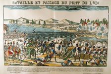 Battle and crossing of Bridge of Lodi 11 May, 1796. Artist: Francois Georgin