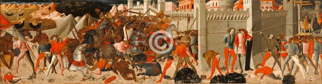 Battle Before a Walled City, second half of 15th century. Creator: Unknown.