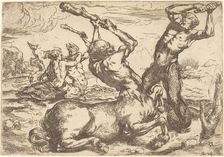 Battle between a Centaur and a Triton. Creator: Ribera, Jusepe de, circle of