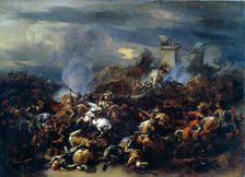 Battle between Alexander and Porus 326 BC, (mid to late 17th century). Artist: Nicolaes Berchem