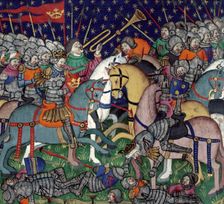 Battle between Alexander the Great and Porus, 15th century. Creator: Unknown