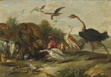 Battle between Owls and Quadrupeds. Creator: Jan van Kessel