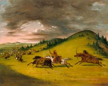 Battle Between Sioux and Sac and Fox, 1846-1848. Creator: George Catlin
