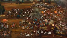 Battle between Persians and Russians near Sultanabad, 13 February 1812 (c1815)