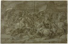Battle between Romans and Barbarians, n.d. Creator: Unknown