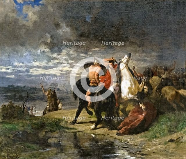Battle between Romans and Gauls. Creator: Luminais, Évariste Vital (1822-1896).
