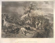 Battle between Russian troops and French cavalry near Ostrovno 25-26 July 1812. Artist: Outhwaite, Jean Jacques (1815-1877)