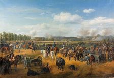Battle between Russian troops and French cavalry near Ostrovno on 26 July 1812, 1840s. Creator: Adam; Albrecht (1786-1862)