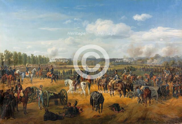 Battle between Russian troops and French cavalry near Ostrovno on 26 July 1812, 1840s. Creator: Adam; Albrecht (1786-1862).