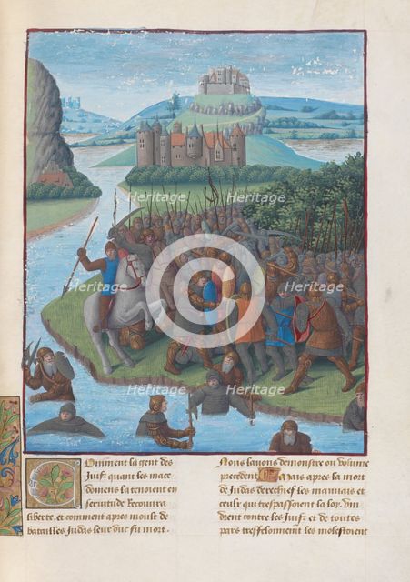 Battle between the Maccabees and the Seleucids. Illustration in Flavius Josephus Antiquities of the