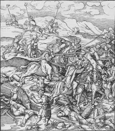 Battle between the Mongols under Timur and the Turks, c1400 (1908)