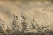 Battle between the Dutch and Swedish Fleets, in the Sound, 8 November 1658, 1665. Creator: Willem van de Velde I