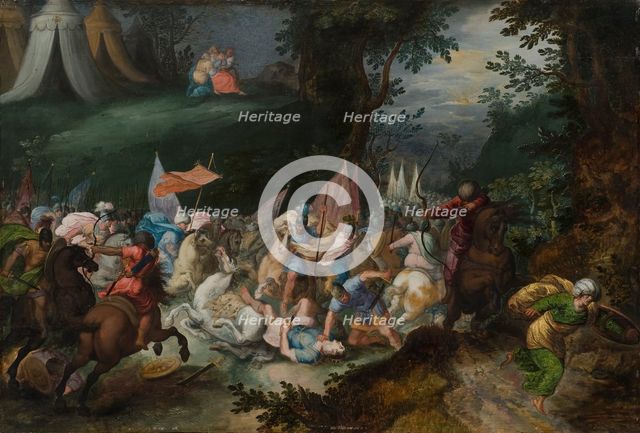 Battle between the Israelites and the Amalekites.