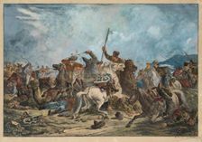 Battle between the Kirghiz and Cossacks. Artist: Orlowski (Orlovsky), Alexander Osipovich (1777-1832)
