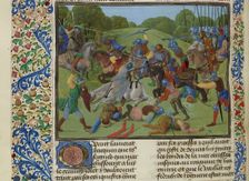 Battle between Turks under Sultan Murad I and Serbs, ca 1470-1475. Creator: Anonymous