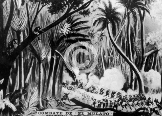 Battle during Cuban War of Independence, (1895), 1920s. Artist: Unknown