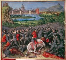 Battle during First Crusade (People's Crusade), 1096-1099, (c1490). Artist: Sebastian Marmoret French