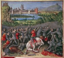Battle during First Crusade (People's Crusade), 1096-1099, (c1490). Artist: Sebastian Marmoret French